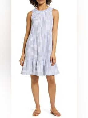 BEACHLUNCHLOUNGE Linen Cotton 'Saison' Sun Dress | S